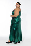 Emerald Dusk Gown - Metallic Emerald