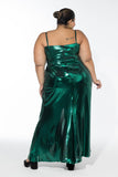 Emerald Dusk Gown - Metallic Emerald