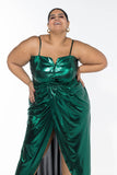 Emerald Dusk Gown - Metallic Emerald