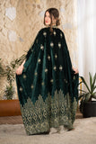 Emerald Heritage Embroidered Velvet Abaya