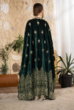 Emerald Heritage Embroidered Velvet Abaya