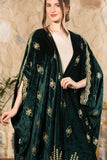 Emerald Heritage Embroidered Velvet Abaya