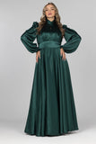 Emerald Radiance Maxi Gown - Emerald Green