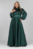 Emerald Radiance Maxi Gown - Emerald Green