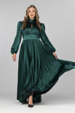 Emerald Radiance Maxi Gown - Emerald Green