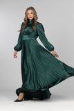 Emerald Radiance Maxi Gown - Emerald Green