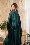 Emerald Serenity Velvet Abaya