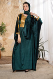 Emerald Serenity Velvet Abaya
