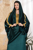 Emerald Serenity Velvet Abaya