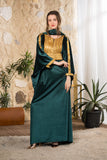 Emerald Serenity Velvet Abaya