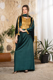 Emerald Serenity Velvet Abaya