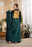 Emerald Serenity Velvet Abaya