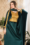 Emerald Serenity Velvet Abaya