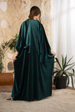Emerald Serenity Velvet Abaya