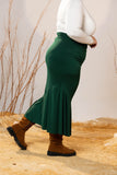 Emerald Sway Midi Skirt