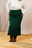 Emerald Sway Midi Skirt