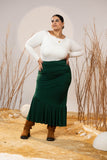 Emerald Sway Midi Skirt
