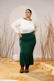Emerald Sway Midi Skirt