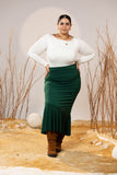 Emerald Sway Midi Skirt