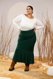 Emerald Sway Midi Skirt