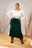 Emerald Sway Midi Skirt