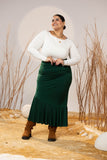 Emerald Sway Midi Skirt