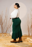 Emerald Sway Midi Skirt