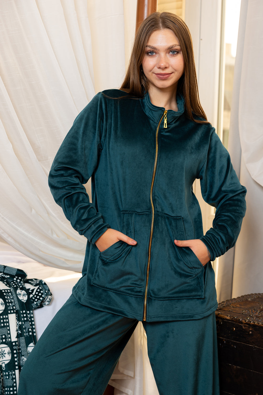 Emerald Zip Lounge Set
