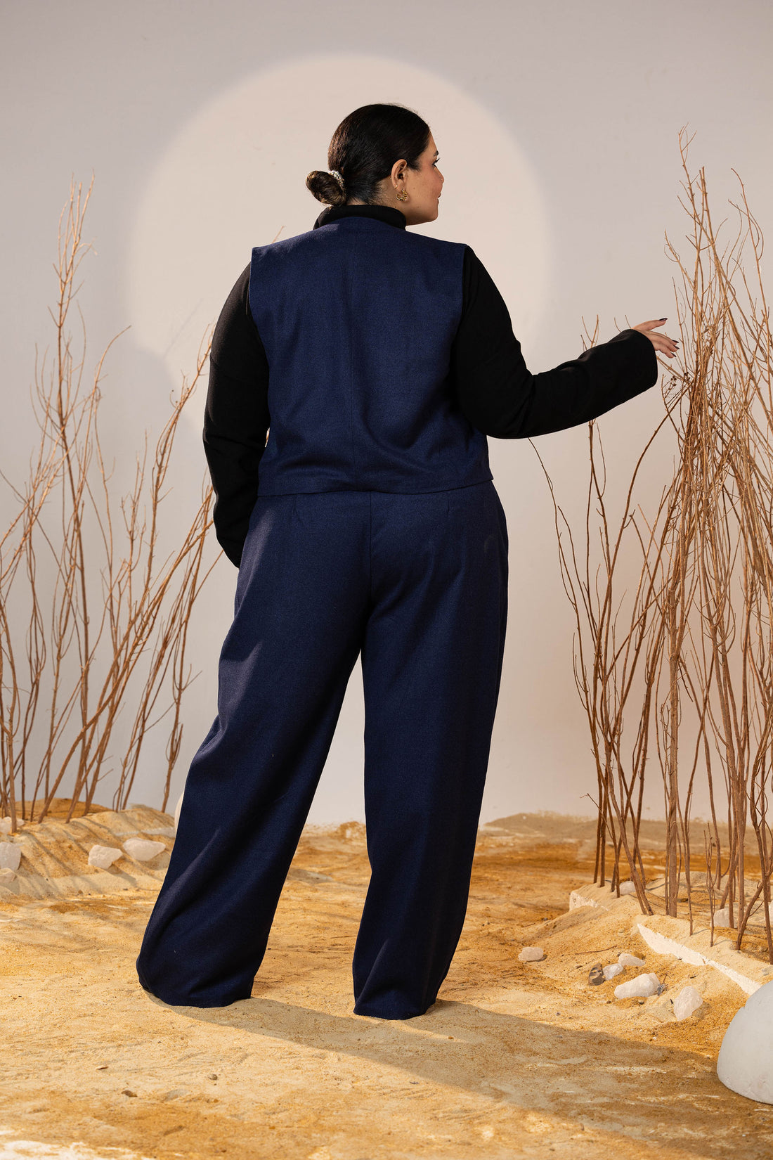 Essential 2-Piece Wool Vest Set - Blue
