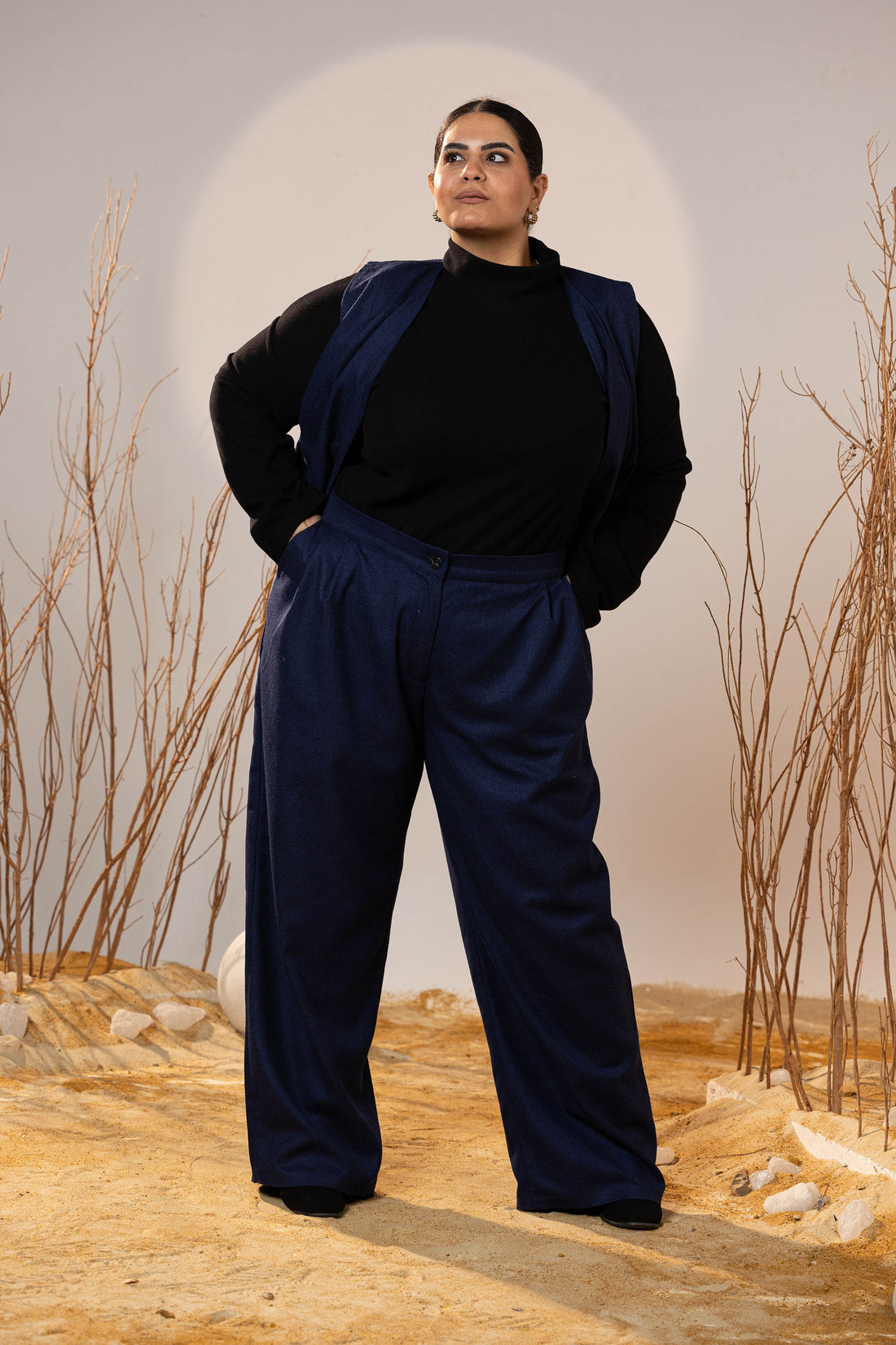 Essential 2-Piece Wool Vest Set - Blue