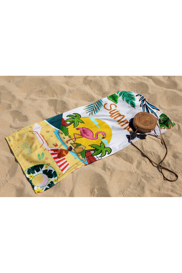 Flamingo Bay Beach Towel