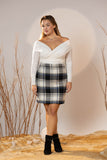 Frosted Plaid Mini Skirt
