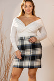 Frosted Plaid Mini Skirt