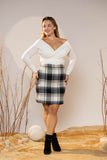 Frosted Plaid Mini Skirt