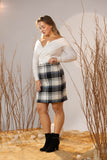 Frosted Plaid Mini Skirt