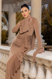 Full Stretched Dress - Beige