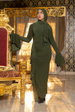 Full Stretched Dress - Olive Green