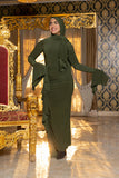 Full Stretched Dress - Olive Green