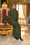 Full Stretched Dress - Olive Green