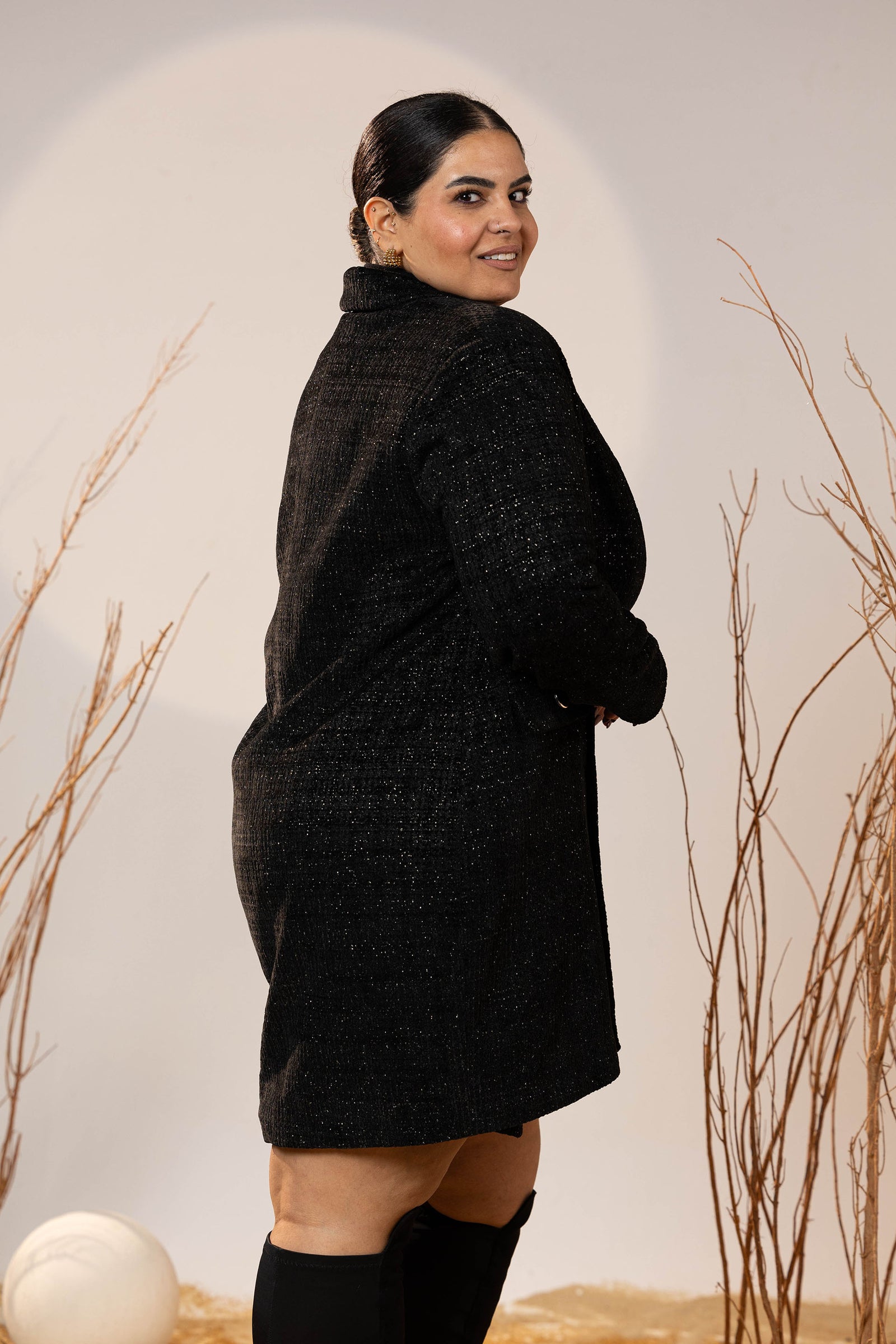 Glam Boulevard Tweed Blazer Dress