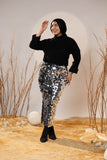 Glam Silver Sequin Coin Skirt