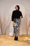Glam Silver Sequin Coin Skirt