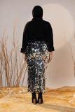 Glam Silver Sequin Coin Skirt