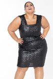 Glimmer Sequin Dress - Black v2