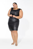 Glimmer Sequin Dress - Black v2