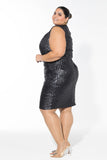 Glimmer Sequin Dress - Black v2