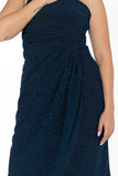 Glow Off-Shoulder Wrap Dress - Midnight Blue