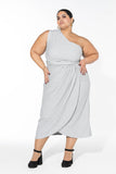 Glow Off-Shoulder Wrap Dress - Silver