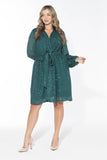 Glow Sequin Wrap Dress - Emerald Green