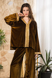 Golden Olive Velvet Set